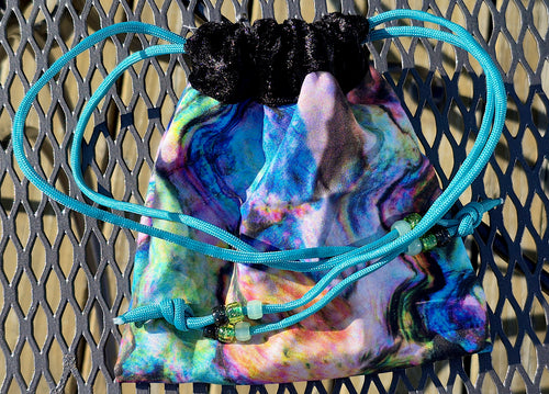 Abalone Handmade Beaded Dice Bag