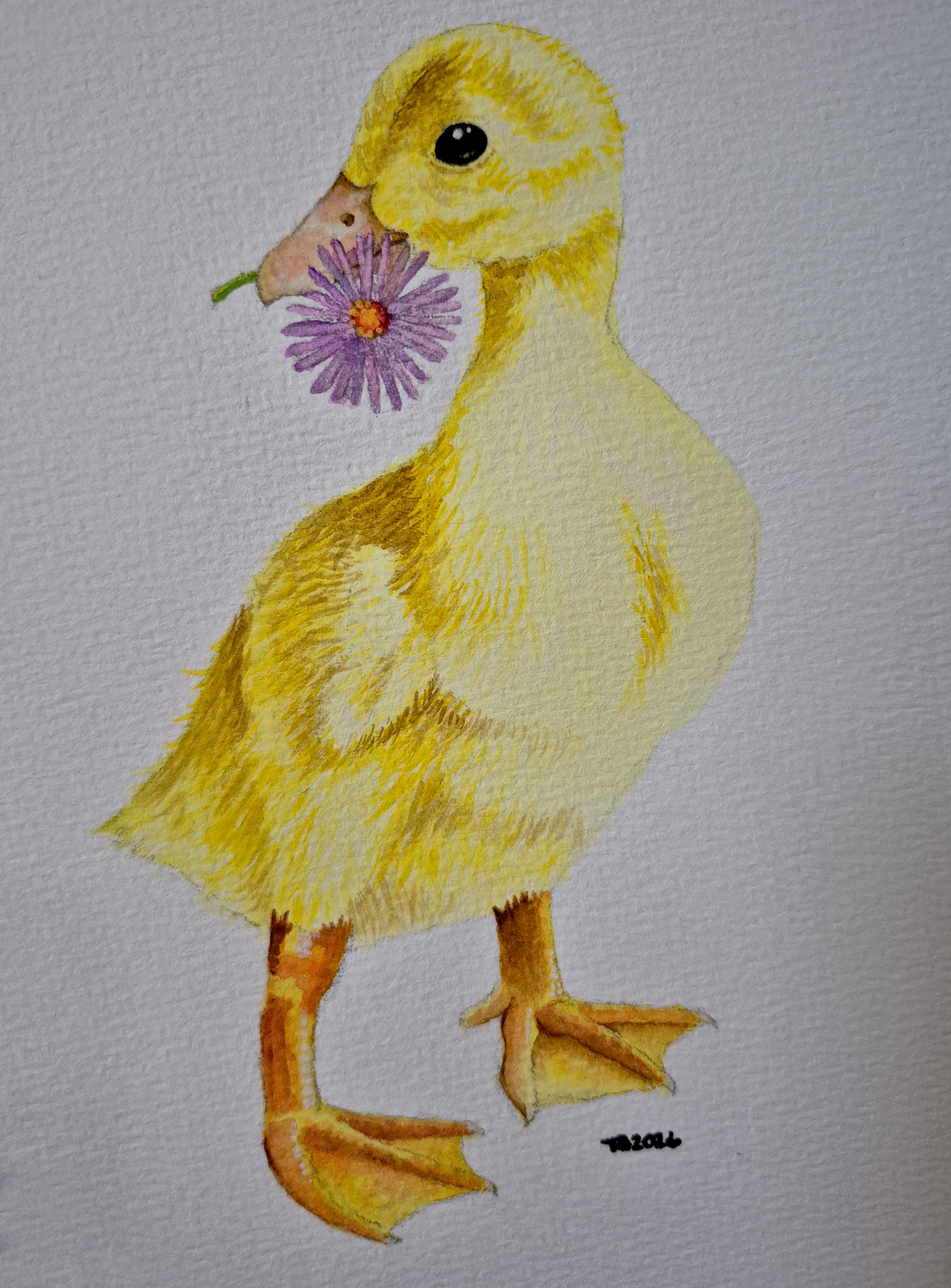 Aster the Ducky Painting Print