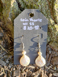 Coin Pearl Sterling Silver Dangle Earrings