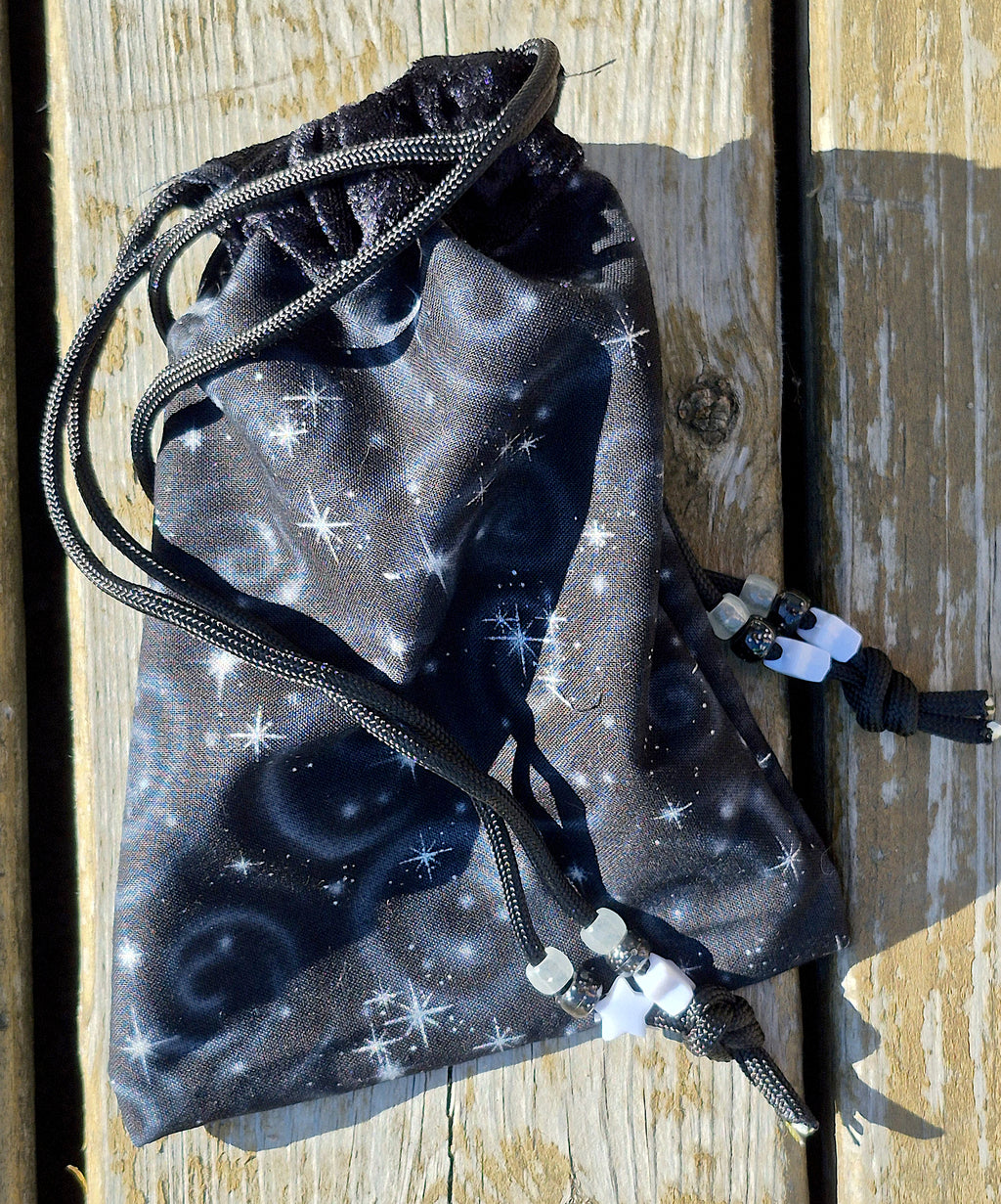 Feeling Spacey Handmade Beaded Dice Bag
