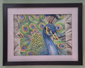 I Wanna See Your Peacock Original Framed Watercolor Painting