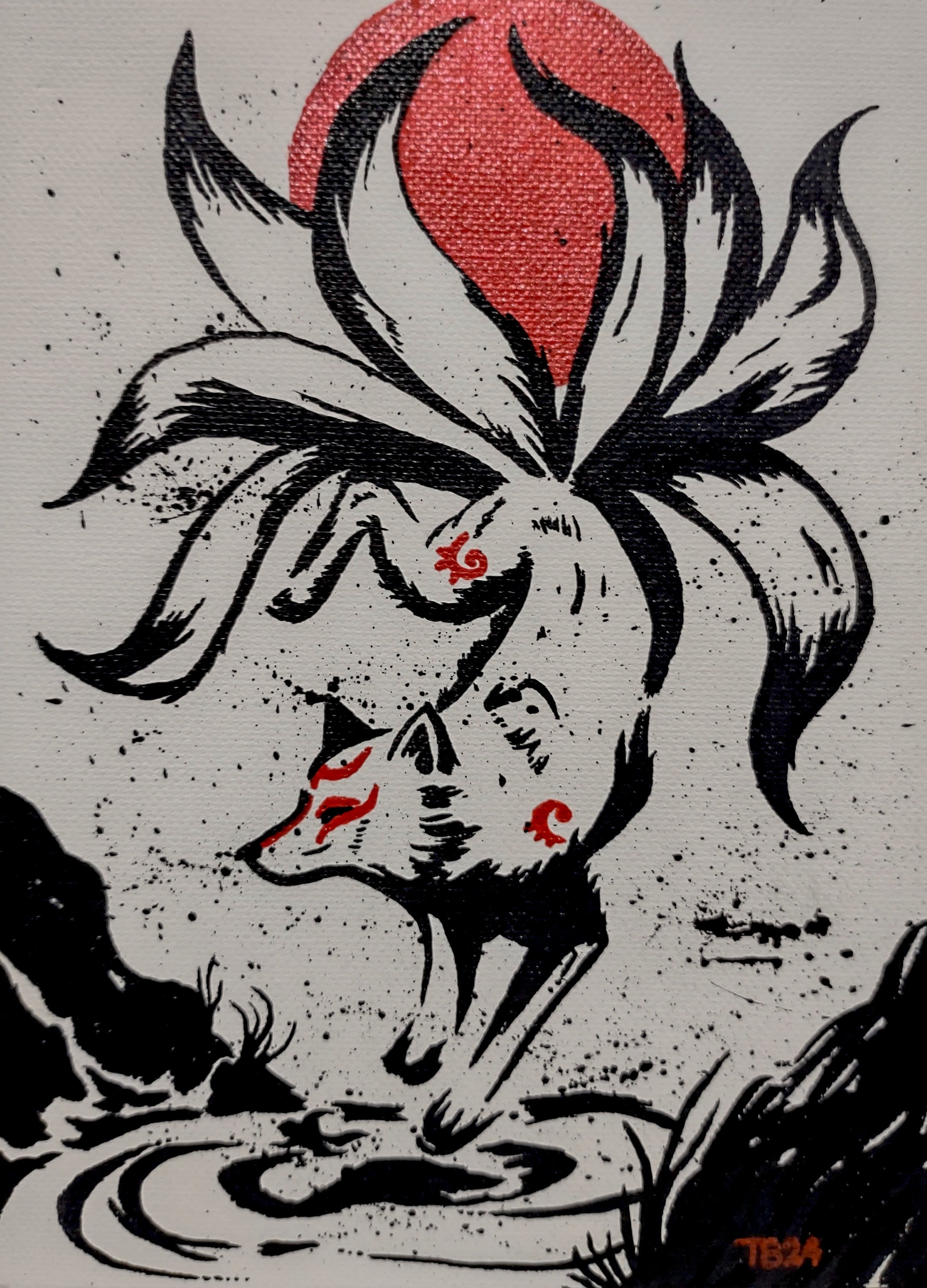 Kitsune Painting Print