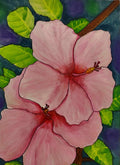 Pink Hibiscus Painting Print